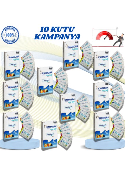 KAMAGRAJEL100MG Jel 10 Kutu 70'li Paket Orijinal Performans_arttırıcı Geciktirici Takviye Erkek-Kadınlara Özel Uyarıcı 100% Etkili KAMÂGRA-100-MG Jel VEGA100 Orijinal Bandrollü