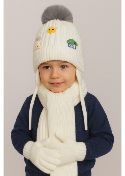 Figürlü Aplikeli 3'lü Çocuk Bere Takım fiyatları