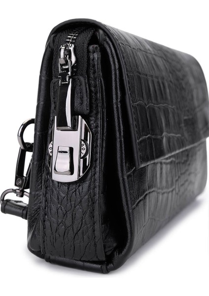 Erkek Hakiki Deri Siyah Kroko El Çantası 147 899 Erk Cnt SK25-26 Sıyah Kroko fiyatları