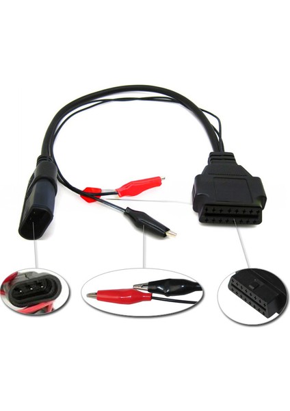 Fiş Konnektör Adaptörü Araç Uzatma Kabloları Için Yüksek Kaliteli Obd2 Kablosu 3 Pin'den 16 Pin'e indirimleri