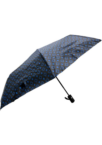Tam Otomatik Kare Desenli Lacivert Şemsiye 7110D fiyatları