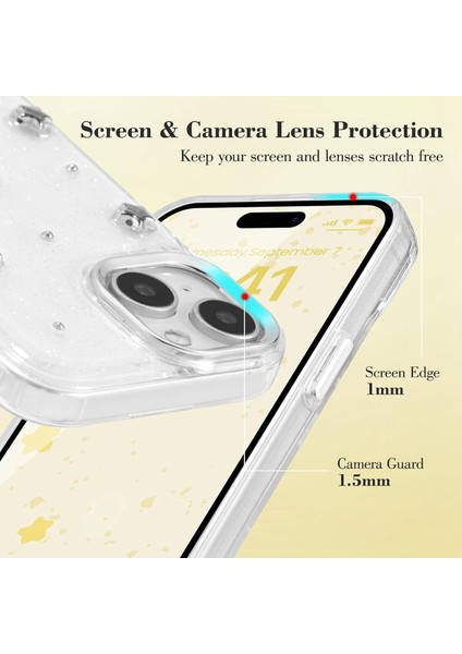 Honor 200 Pro Kılıf Kamera Koruyucu Simli Lale Desenli Kabartmalı Şeffaf Slikon Kapak fiyatları