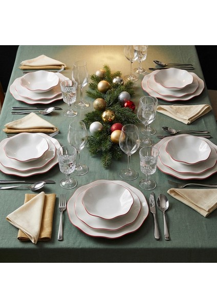 Red Glow 4 Kişilik 12 Parça Yemek Takımı 30KMZ