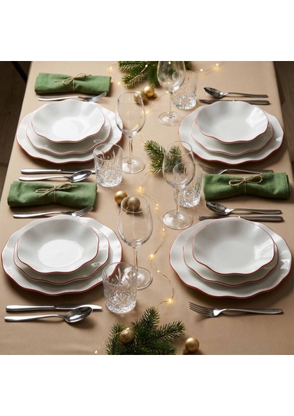 Red Glow 4 Kişilik 12 Parça Yemek Takımı 30KMZ fiyatları