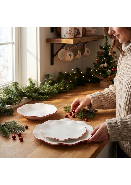 Red Glow 4 Kişilik 12 Parça Yemek Takımı 30KMZ fırsatları