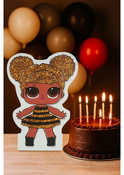 Ayaklı Pano Lol Bebek Cyristal Queen Be 50X30 cm Doğum Günü Masa Dekoru Oda Süsü