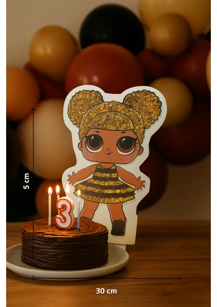 Ayaklı Pano Lol Bebek Cyristal Queen Be 50X30 cm Doğum Günü Masa Dekoru Oda Süsü modelleri