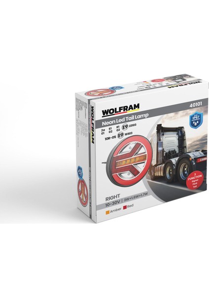 LED Yuvarlak 3 Fonksiyonlu Stop-Sinyal-Park Lambası 10-30V E9 Belgeli Sağ -Wolfram 40101 fiyatları