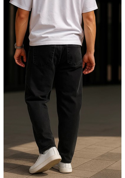 Erkek Günlük Premium Siyah Baggy Pantolon