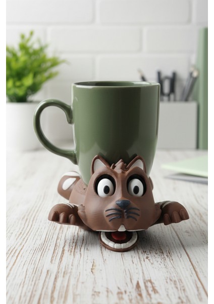 Sevimli Kedi Bardak Altlığı – Hareketli ve Eğlenceli Kupa Altlığı