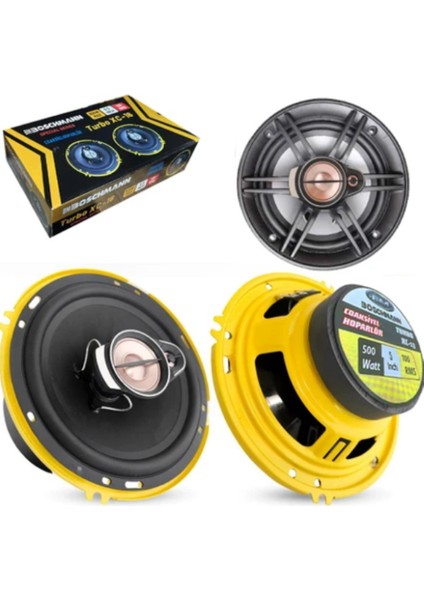 Oto Hoparlör Koaksiyel 16CM 600W Tweeterli Kapaklı 2 Adet Boschmann Turbo Xc-16