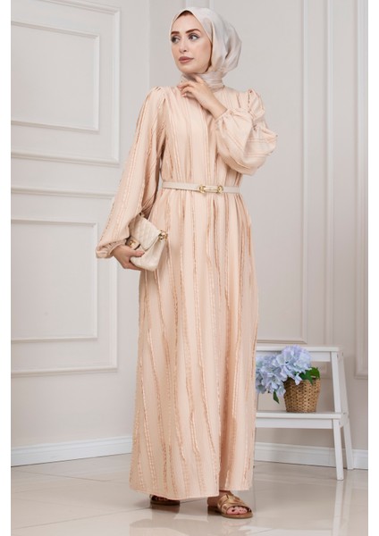 Fırfır Detaylı Rüya Elbise-Bej fiyatları