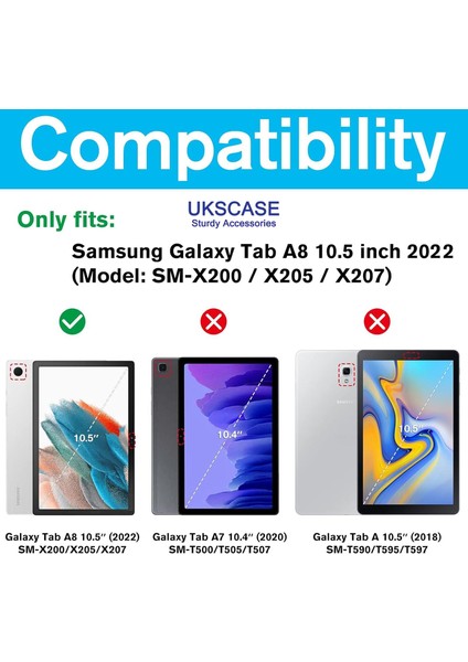Samsung Galaxy Tab A8 10.5'' 2022* (X200/X205/X207) Uyumlu Temperli Cam Ekran Koruyucu 2 Adet* fiyatları