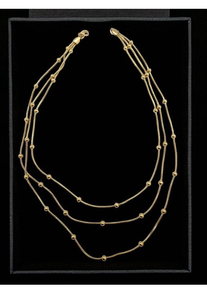 316L Paslanmaz Çelik 3 Sıralı Kolye fırsatları