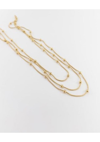 316L Paslanmaz Çelik 3 Sıralı Kolye indirimleri