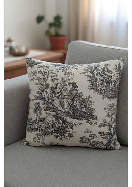 Fransız Köylüler Rustik Dekoratif 4'lü Yastık Kırlent Kılıfı Takımı indirimleri