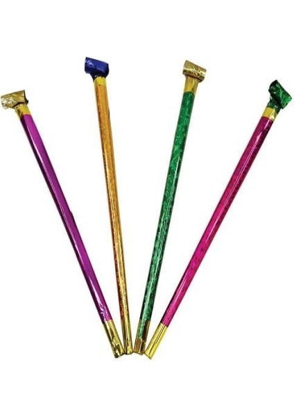 30 cm Parlak Püsküllü Yılanlı Kaynana Dili Düdük – 4'lü Parti Seti fiyatları