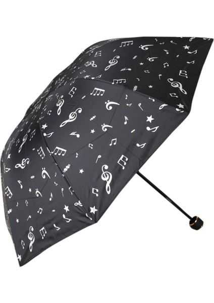 Siyah Nota Temalı Şemsiye – Şık ve Kullanışlı Koruma Aksesuarı