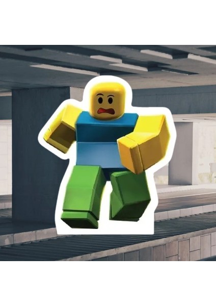 Ayaklı Pano Roblox Noob Temalı 33X29 cm Doğum Günü Masa Dekoru Çocuk Odası Süsü modelleri