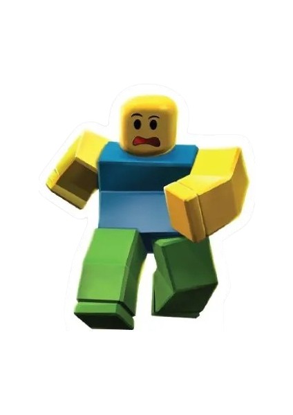 Ayaklı Pano Roblox Noob Temalı 33X29 cm Doğum Günü Masa Dekoru Çocuk Odası Süsü