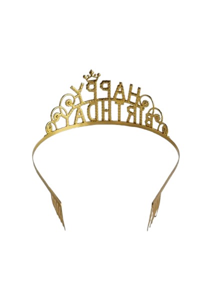 Taç Metal Taşlı Happy Birth.gold Yıldızlı Lüks Üst indirimleri