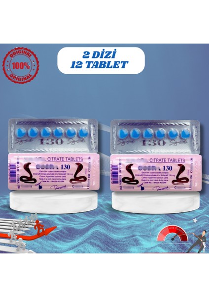 VEGA130_MAVI_COB_RA_130 Hap 130 Mg 6x2 Dizi(Toplam 12 Kullanım Tablet) COBRA130MG Cobra_hap Kobrahap Mavi Kobra Geciktiricili8 Geciktirme8 CIALIS15 Uzun_etki