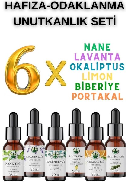 Uçucu Yağ Seti (Karışık) – %100 Saf & Doğal | 20 ml x Çoklu Set