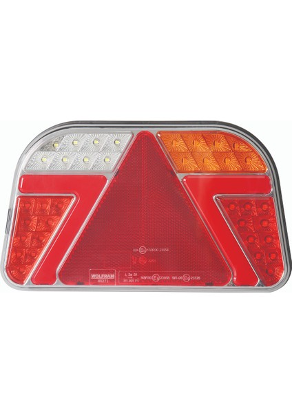 LED 7 Fonksiyonlu Sağ Arka Stop Lambası Kırmızı-Amber-Beyaz 10-30V E9 Belgeli - Wolfram 40271