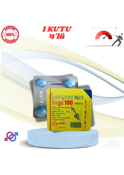Orijinal Vega 100 Mg 4x1 Dizi(4'lü) Etki Garantili Tablet Geciktirici7 Sertleştirici7 Erkeklereözel Performâns_arttırıcı CİALİSS100 Kuvvetlendirici