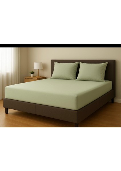 Pamuklu Lastikli Çarşaf ve 2 Adet Yastık Kılıfı