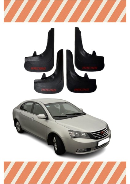 Geely Emgrand Racing Yazılı 4'lü Tozluk Çamurluk Paçalık