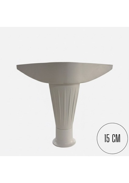 Yonca Ayarlı Beyaz Plastik Ayak 12-15CM