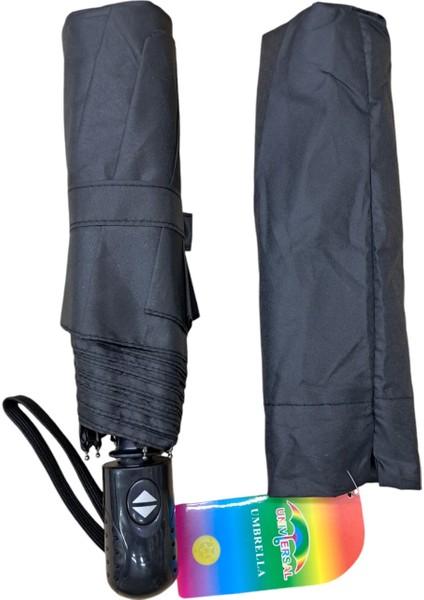 Tam Otomatik 8 Telli Siyah Şemsiye, Dayanıklı ve Şık Tasarım fırsatları