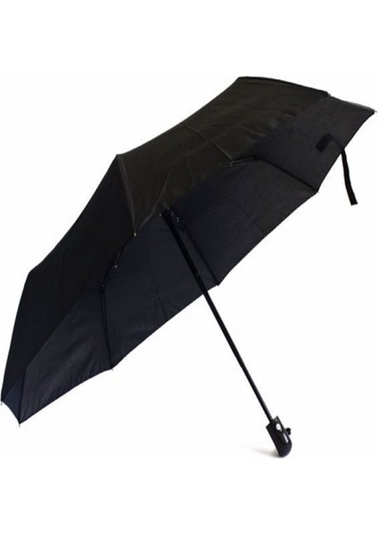 Full Otomatik 8 Tel Şemsiye Siyah, Dayanıklı ve Şık Tasarım