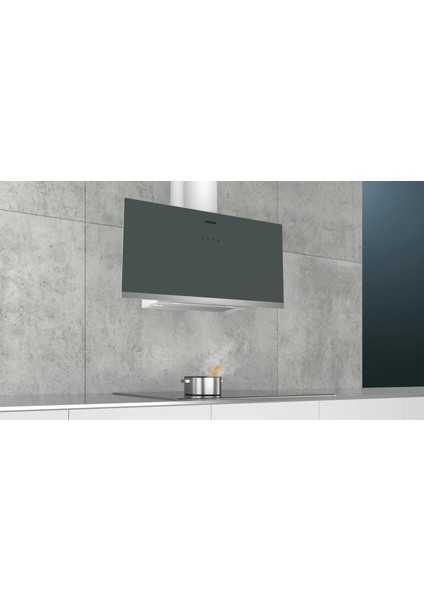 LC95FCJ00T IQ300 Duvar Tipi Davlumbaz 90 cm Şeffaf Cam Titanyum Baskılı fiyatları