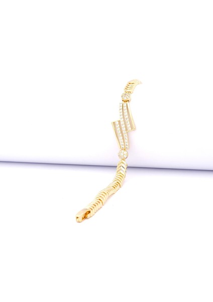 Altın Kaplama Zirkon Taşlı Kadın Bileklik BLK-1040