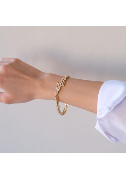 Altın Kaplama Zirkon Taşlı Kadın Bileklik BLK-1040 modelleri