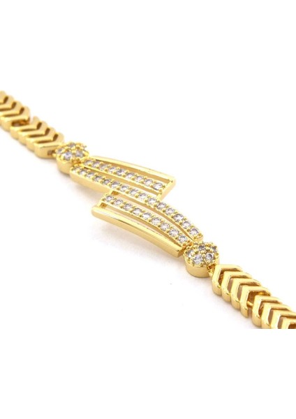 Altın Kaplama Zirkon Taşlı Kadın Bileklik BLK-1040 indirimleri