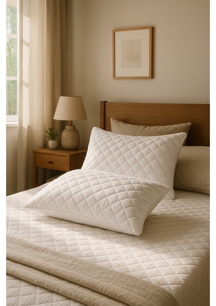 Yastık Alezi 50X70 Fermuarlı, Terletmez, Leke Tutmaz, Yıkanabilir Koruyucu Kılıf 2 Adet