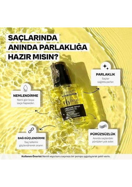 Urban Care No.6 Bond Plex Yıpranma Karşıtı Saç Bakım Yağı 100ML- Vegan modelleri