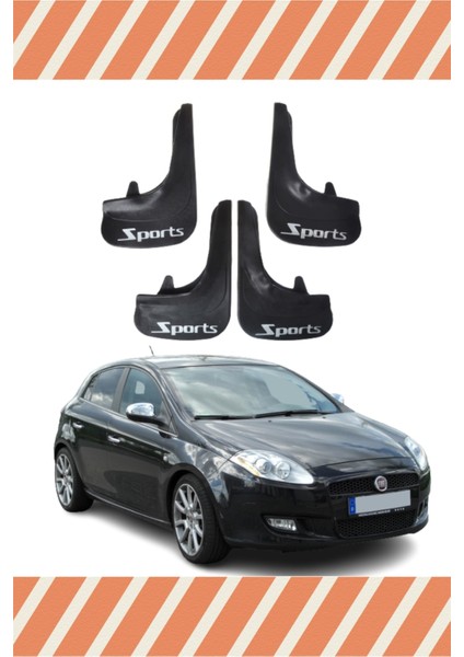 Fiat Bravo Sports Yazılı 4'lü Tozluk Çamurluk Paçalık