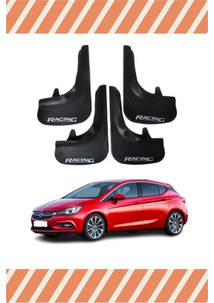 Opel Asrta K Hb 2015-2020 Racing Yazılı 4'lü Tozluk Çamurluk Paçalık