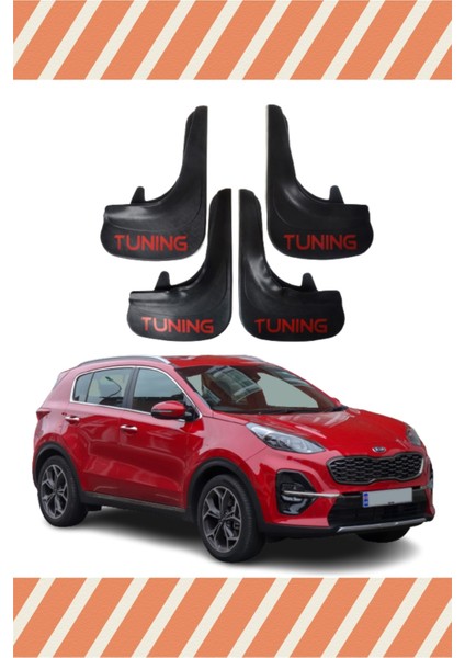Kia Sportage Tunıng Yazılı 4'lü Tozluk Çamurluk Paçalık