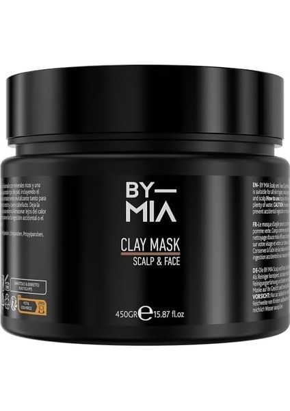 By Mıa Scalp & Face Clay Maske 450 gr | Yeşil Elmanın Ferahlatıcı Kokusu | Zengin Içerikli Mineraller | Tüm Cilt Tipleri Için | Doğal Killi Yüz Maskesi