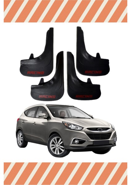Hyundai Ix 35 Tüm Kasalar Racing Yazılı 4'lü Tozluk Çamurluk Paçalık