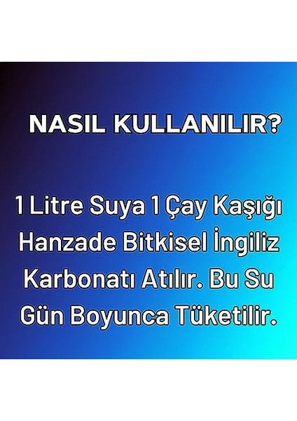 Hanzade Bitkisel Ingiliz Karbonatı 1 kg Sodyum Bikarbonat Besin Türü Katkısız