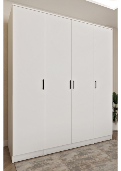 Ases ELA863 Geniş Derin Gardırop 4 Kapaklı Bol Raflı 2 Askılıklı Kullanışlı Giysi Dolabı fiyatları