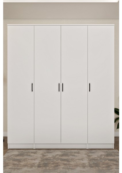Ases ELA863 Geniş Derin Gardırop 4 Kapaklı Bol Raflı 2 Askılıklı Kullanışlı Giysi Dolabı modelleri