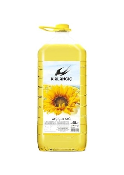 Kırlangıç Ayçiçek 5 Lt Pet (Dar Ağız)