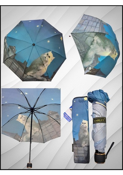 Rüzgara Dayanıklı Çok Renkli Yarasa Model 8 Telli Manuel Tasarım